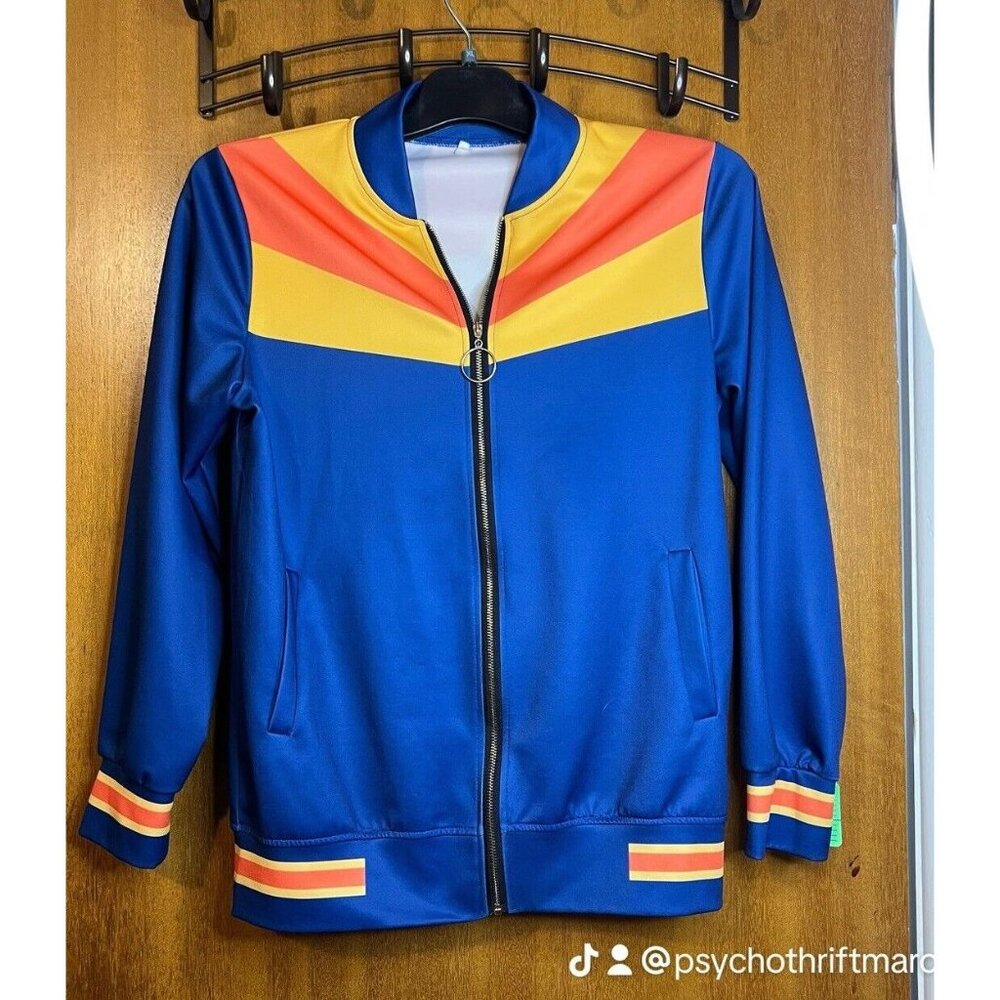 Rising Sun Spring Jacket Womens Small Blue Yellow Orange - Classic Rock Couture